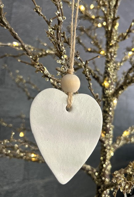 Christmas decoration - large heart (plain)  $5