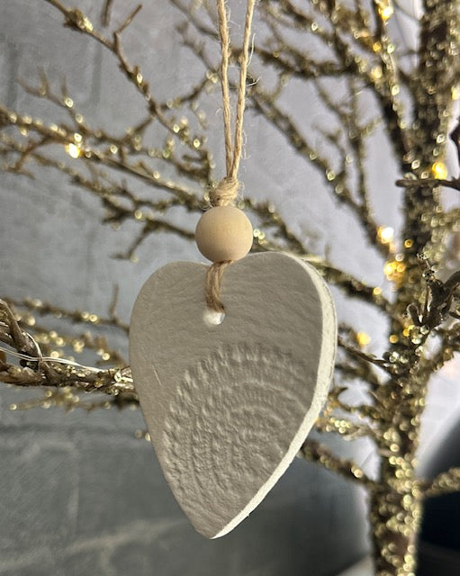 Christmas decoration - heart (patterned)   $5