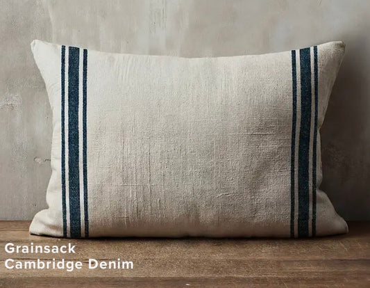 Cushion (Rectangle 40cmx 60cm) Denim stripe