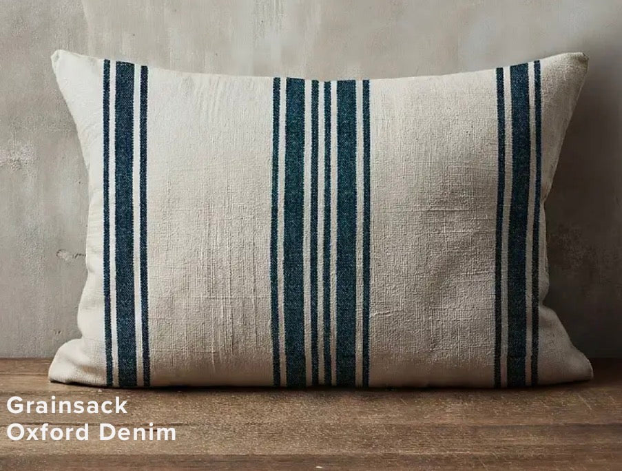 Cushion (Rectangle 40cmx 60cm) Denim stripe
